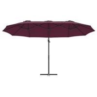 Tuin Cantilever Parasol Bordeauxrood Large Poedergecoat staal - thumbnail