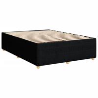 Boxspring met matras stof zwart 140x190 cm - thumbnail