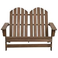 VidaXL Tuinstoel 2-zits adirondack massief vurenhout bruin - thumbnail