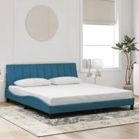 Bedframe zonder matras "Hanko" fluweel blauw 180x200 cm - thumbnail