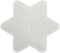 Hama strijkkralen grondplaat ster klein wit - thumbnail