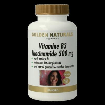 Golden Naturals Vitamine B3 Niacinamide 500 mg Capsules Golden Naturals Vitamine B3 Niacinamide 500 mg Capsules