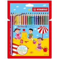STABILO Trio thick kleurpotlood, etui van 18 stuks in geassorteerde kleuren - thumbnail