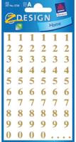 Avery AV-3728 Cijferetiket 2 Vel Goud 10 Setjes met 2 Vel - thumbnail
