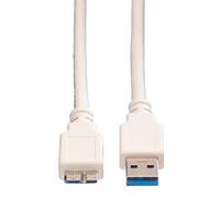 VALUE USB 3.2 Gen 1-kabel, A M - Micro B M, wit, 3 m - thumbnail