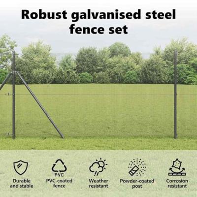 VidaXL Afrasteringspaal grijs 25 x 1,2 m (12 x 12 mm gaas)