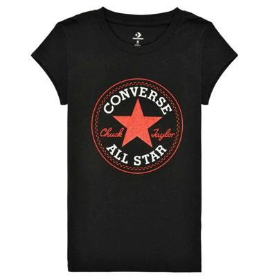 T-Shirt met Korte Mouwen voor kinderen Converse Timeless Zwart Maat 10-12 Jaar