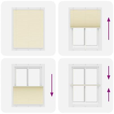 Pliss rolgordijn 110x100cm stofbreedte 109,4cm polyester crme Pliss rolgordijn 110x100cm stofbreedte 109,4cm polyester crme