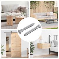 Bevestigingsschroeven 2 pcs Zilver Metaal - thumbnail