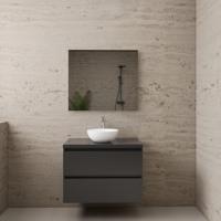 ACTIE BWS Badmeubel | Paris | Hoogglans Antraciet | 80 cm | met topplaat - thumbnail