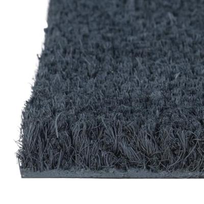 VidaXL Deurmat halfrond 40x60 cm getufte kokosvezel donkergrijs