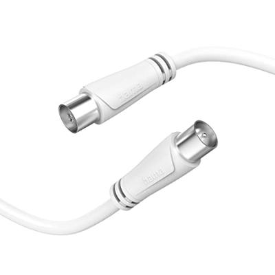 Hama Antennekabel, coax-stekker - coax-koppeling, 3,0 m, 90 dB TV accessoire Wit - thumbnail