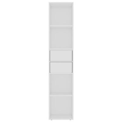 Boekenkast 36x30x171 cm bewerkt hout wit