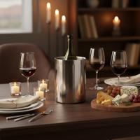 Cookinglife Wijnkoeler Chroom RVS ø 12 x 18 cm - thumbnail