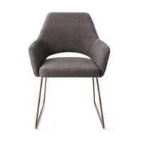 Jesper Home Eetkamerstoel 'Yanai' Slide Rose Gold, kleur Amazing Grey - thumbnail