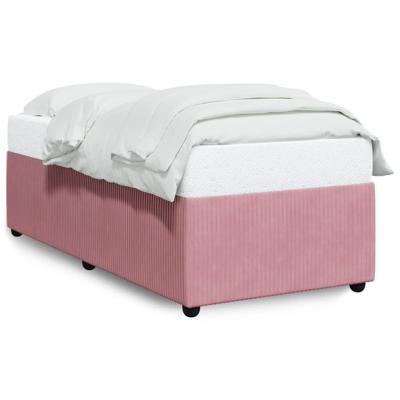 Bedframe fluweel roze 80x200 cm