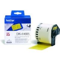 Brother DK-44605 Rol met etiketten 62 mm x 30.48 m Papier Geel 1 stuk(s) Weer verwijderbaar DK44605 Universele etiketten - thumbnail
