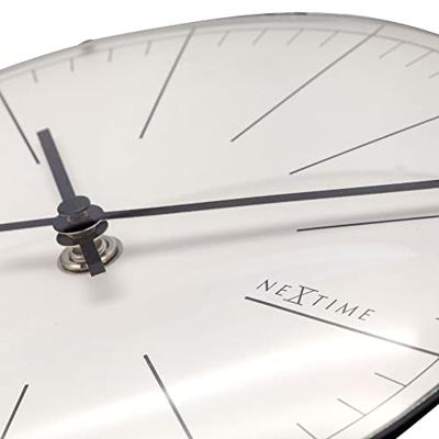 NeXtime NE-3506WI Wandklok Big Stripe Ø20 Glas Wit