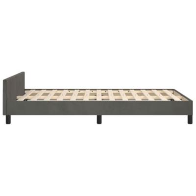 Bedframe zonder matras 120x190 cm fluweel donkergrijs
