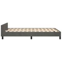 Bedframe zonder matras 120x190 cm fluweel donkergrijs - thumbnail