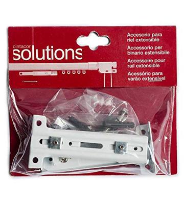 Steun voor gordijnrail Stor Planet Cintacor Wit (2 Stuks)