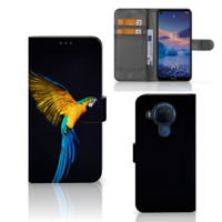 Nokia 5.4 | Telefoonhoesje | Met pasjeshouder | Papegaai - thumbnail