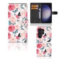 Samsung Galaxy S24 Ultra Hoesje Butterfly Roses - thumbnail