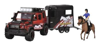 Dickie Toys Mercedes-Benz AMG 500 Jeep met Paardentrailer + Batterij Dickie Toys Mercedes-Benz AMG 500 Jeep met Paardentrailer + Batterij