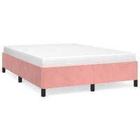 Bedframe fluweel roze 140x190 cm - thumbnail
