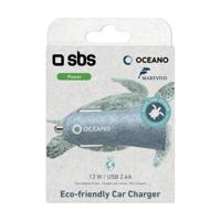 SBS eco-friendly Car Charger 12W blauw - thumbnail