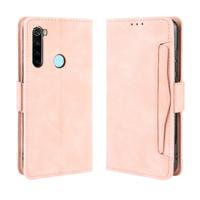 Voor Xiaomi Redmi Note 8 portemonnee stijl huid voelen kalf patroon lederen draagtas met aparte kaartsleuf (roze) - thumbnail