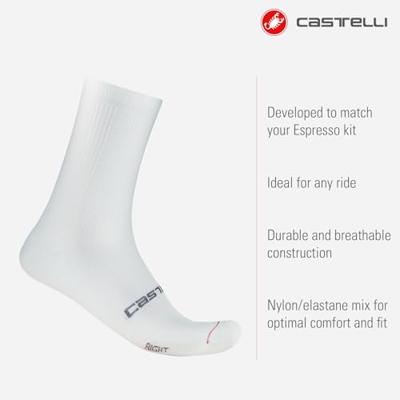 Castelli Espresso 18 sock wit unisex XXL