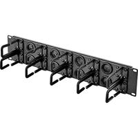 Renkforce RF-3525040 19 inch Kabelgeleiding voor patchkast 2 HE 360° draaibare kabelbeugel Zwart - thumbnail