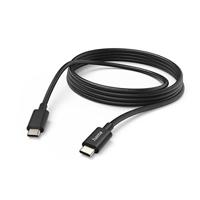 Hama 00201593 USB-laadkabel USB 2.0 USB-C stekker, USB-C stekker 3.00 m Zwart Torsievrij - thumbnail