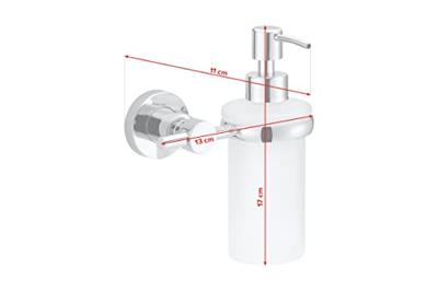 tesa LOXX 40281-00000-00 Zeepdispenser 200 ml Chroom (glanzend), Wit (gesatineerd)
