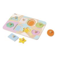Classic World houten puzzel vormen educatief speelgoed 8 stukjes. - thumbnail