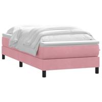 Boxspring met matras fluweel roze 90x210 cm - thumbnail