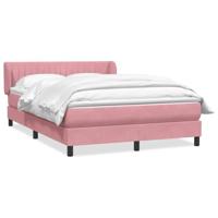 Boxspring met matras fluweel roze 160x210 cm - thumbnail