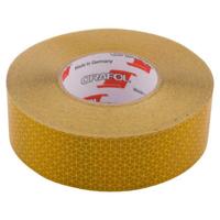 Reflecterende tape 50 mtr geel - thumbnail