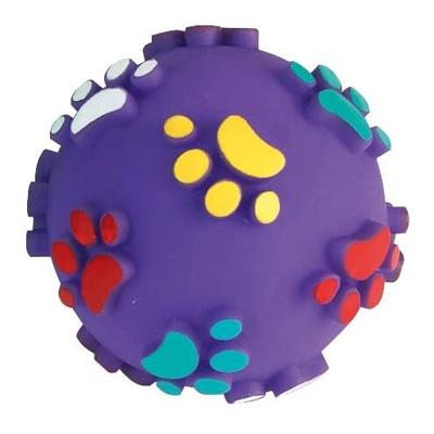 Producten/vinyl bal met pootafdruk 10 cm m pieper op kleur gesorteerd