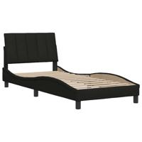 Bedframe zonder matras 90x200 cm stof zwart - thumbnail