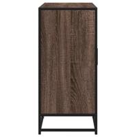 Dressoir 92x35x76 cm bewerkt hout bruin eikenkleurig - thumbnail