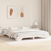 Bedframe Wit 200 x 200 cm Massief grenenhout - thumbnail
