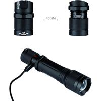 LED&apos;s Work Professionele LED Zaklamp 2000 - Tot 240 meter bereik - Oplaadbaar & Dimbaar - Zwart - thumbnail