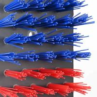 VidaXL Vee borstels rood en blauw 50 x 10 x 6.5 cm kunststof en staal - thumbnail