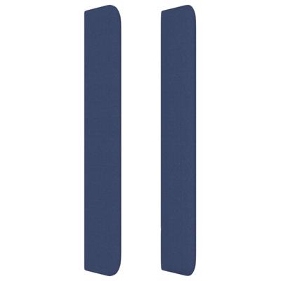 Hoofdbord met randen 103x16x118/128 cm stof blauw - thumbnail