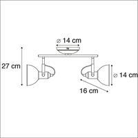 QAZQA Art Deco spot goud 2-lichts - Tommy - thumbnail