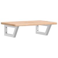 Badkamer wandschap staal en massief eikenhout - thumbnail