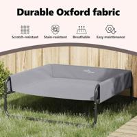 VidaXL Hondenbed lichtgrijs 85 x 85 x 33 cm staal - thumbnail