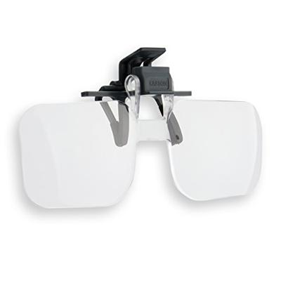 Carson loepbril 2x (+4.00 dioptrie) clip-on en flip-up